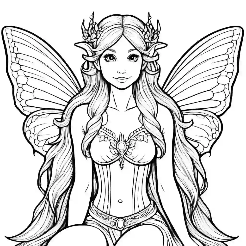 Forest Fairy coloring pages